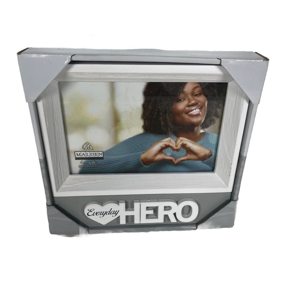 Everyday Hero Wood‎ Picture Frame  Square Holds 4 X 6 Picture
